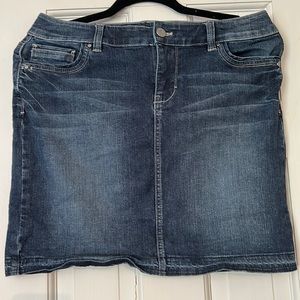 White House Black Market Denim Jean Skirt